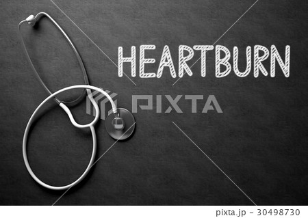 Chalkboard with Heartburn Concept. 3D Illustration Chalkboard with Heartburn Concept. 3D Illustration 30498730