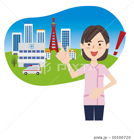 街　病院　ナース 30500720