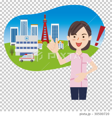 街　病院　ナース 30500720
