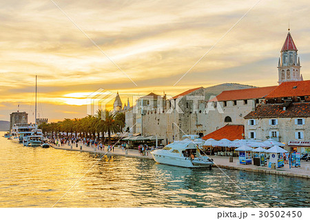 Trogir old town with sunset 30502450
