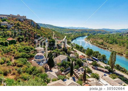 View of Pocitelj town and countryside 30502664