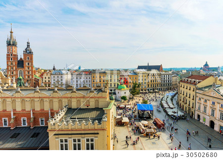View of Krakow old town architecture 30502680