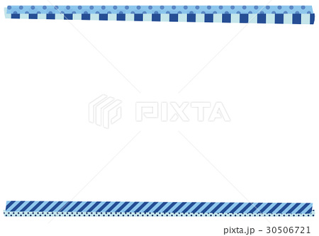 マスキングテープフレーム マリン 青のイラスト素材 30506721 Pixta