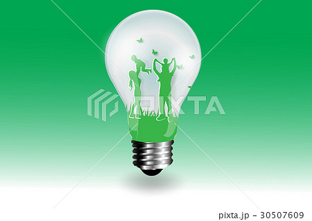 Eco happy family having fun concept paper 30507609