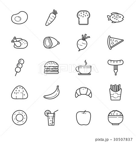 Food and Drink Icons Line Food and Drink Icons Line 30507837