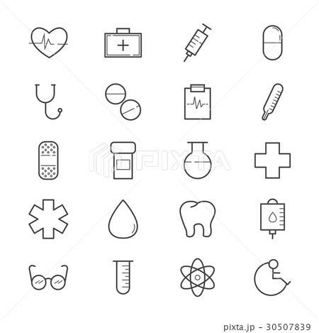Healthcare and Medical Icons Line 30507839