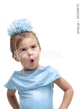 Portrait of little playful girl 30509975