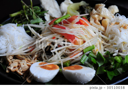 Thai food papaya salad or somtum Thai food papaya salad or somtum 30510038