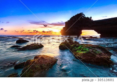 Tanah Lot Temple at sunset in Bali, Indonesia. Tanah Lot Temple at sunset in Bali, Indonesia. 30513601