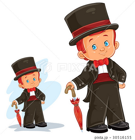 Vector clip art illustration with young boy in 30516155