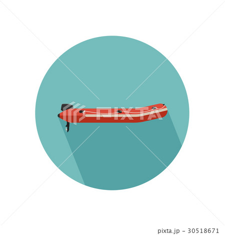Inflatable red boat 30518671