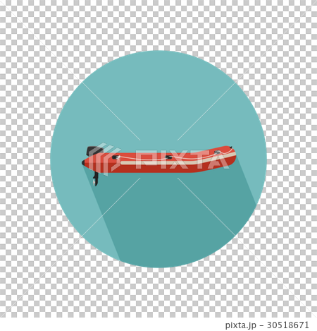 Inflatable red boat 30518671