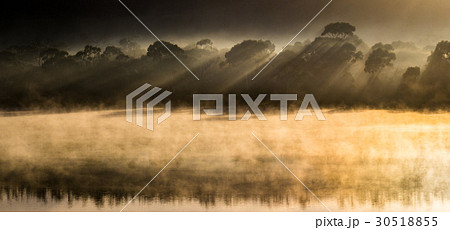 Sunrise over sea in Triabunna Tasmania 30518855