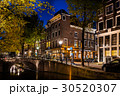 Night shot of canal of Amsterdam 30520307