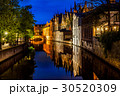 Canals in Bruges at night 30520309
