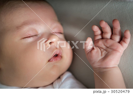 baby boy white t-shirt sleeping baby boy white t-shirt sleeping 30520479