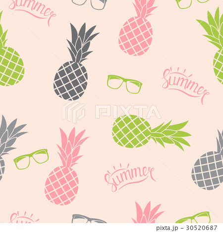 Pineapple Natural Seamless Pattern Background 30520687