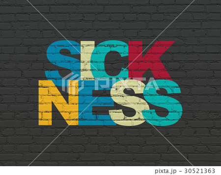 Health concept: Sickness on wall background 30521363