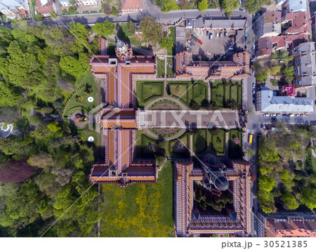 Aerial view of Chernivtsi University - one of the Aerial view of Chernivtsi University - one of the 30521385