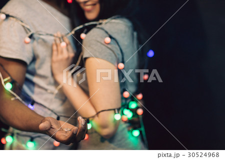 Man with ring make marriage proposal to woman Man with ring make marriage proposal to woman 30524968