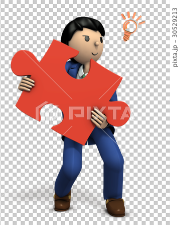 解決策を表すアブストラクト3DCGイラスト 解決策を表すアブストラクト3DCGイラスト 30529213