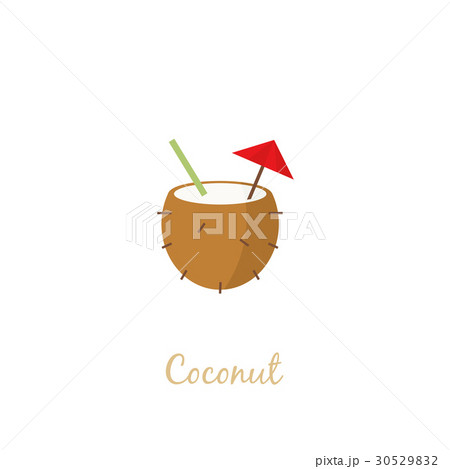 ジュース アイコン ココナッツのイラスト素材