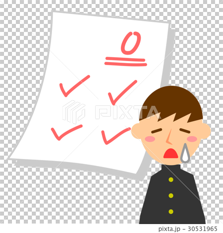 Student test 0 points Boy crying - Stock Illustration [30531965] - PIXTA
