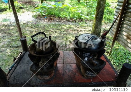 Thai stove, cooking tool. Traditional charcoal bur Thai stove, cooking tool. Traditional charcoal bur 30532150