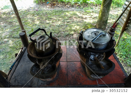 Thai stove, cooking tool. Traditional charcoal bur Thai stove, cooking tool. Traditional charcoal bur 30532152