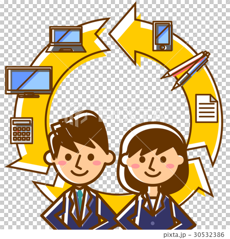 Worker male female upper body 30532386