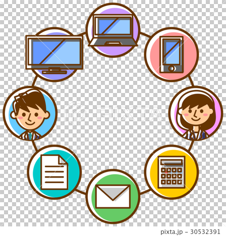 Office worker male female colorful 30532391