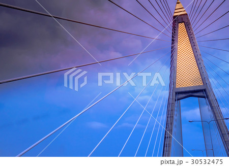 Image of the top of suspension bridge Image of the top of suspension bridge 30532475
