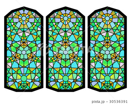 ステンドグラスのイラスト素材