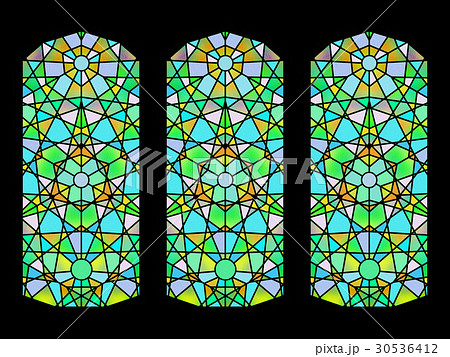 ステンドグラスのイラスト素材