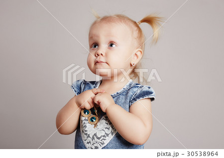 little baby girl. funny child little baby girl. funny child 30538964