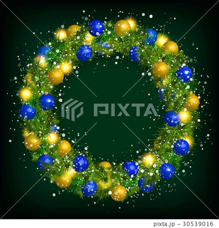 Christmas wreath vector 30539016