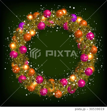 Christmas wreath vector 30539019