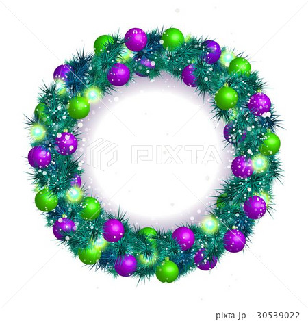 Christmas wreath vector 30539022