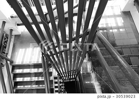 Upside and down view of a old spiral staircase 30539023
