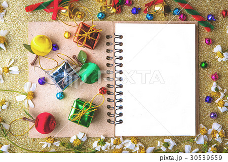 Christmas and new year wooden background banner 30539659