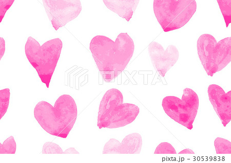 seamless pattern with watercolor hearts 30539838