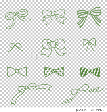 Handwritten ribbon green 30539972