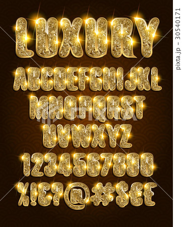 luxury gold alphabet 30540171