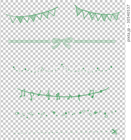 Handwritten material set green Handwritten material set green 30540537