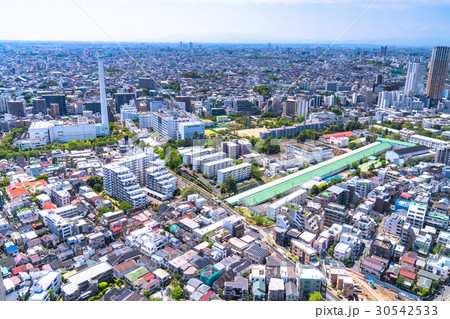 《東京都》空から眺める住宅街 《東京都》空から眺める住宅街 30542533