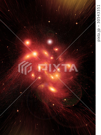Stars, dust and gas nebula in a far galaxy 30543351