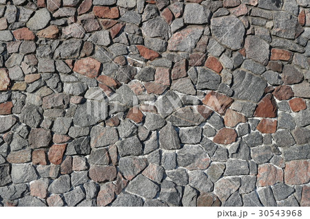 Rubble gray stone wall, rubblework 30543968