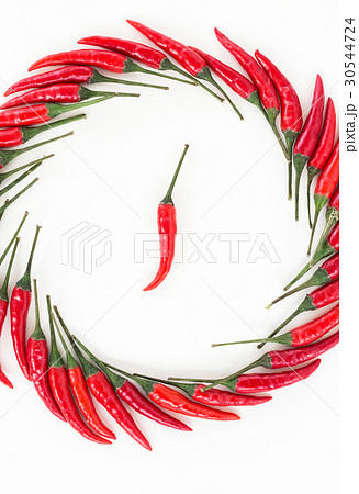 red hot chili peppers, popular spices concept - 30544724