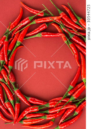 red hot chili peppers, popular spices concept - 30544725