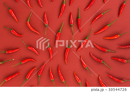 red hot chili peppers, popular spices concept - 30544726